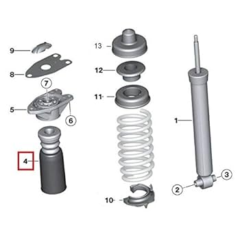 Amazon.com: Rear Suspension Strut Bumper 33536855439